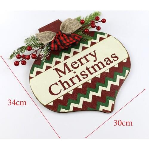 Chirtsmas Decoration Home Decor Wooden Hanging Sign Door Decoration for Christmas Xmas Tree Ornament Navidad Gift 2022New Year