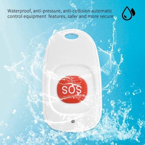 Elderly Alarm Wireless SOS Button Smart Wireless Sensor Waterproof Alarm Emergency Help Alarm Switch Work For Old Man/Children