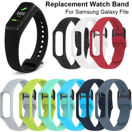 Silicone Replacement Sport Wrist Band Strap For Samsung Galaxy Fit-e R375 Watch wristband accessories Smartband Solid Color