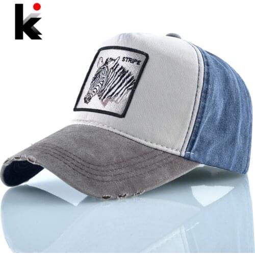 Spring Hat Men Women Snapback Baseball Caps Washed Cotton Hats Classic Fashion Trend Animal Embroidery Bone Casual Casquette