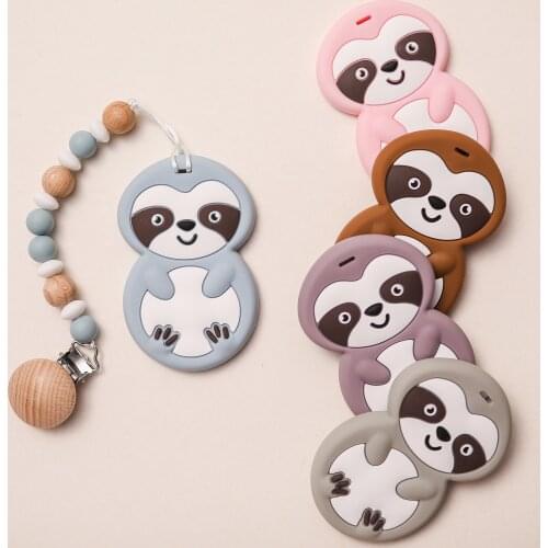 1Pcs Food Grade Silicone Teether Koala Cartoon Sloth BPA Free Rodents Teething Molar Toy Gift Infant Chewable Toys Baby Teether