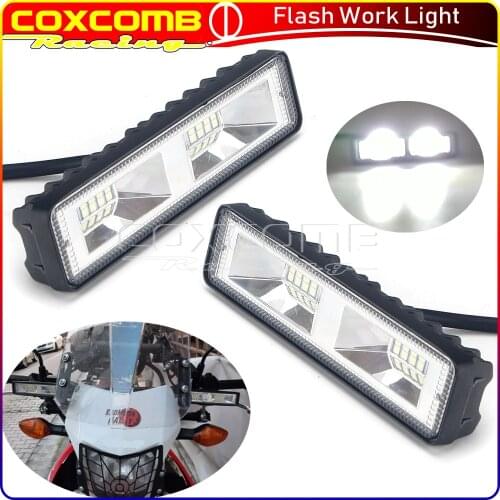2Pcs Motorcycle LED Flash Work light Spotlight Foglight For All 12V/24V Automotive DC12-24V Cars SUVs Trucks Off-Road Vehicles