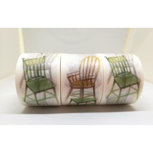 3cm*7m Cute chair Washi Tape adhesive tape DIY decoration Scrapbooking Sticker Label Masking Tape School Office Supply