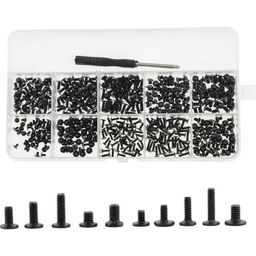 500pcs/box M2 M2.5 M3 KM Screw Flat Head Phillips Screws CM Screw Laptop Notebook Screws Set Kit for computer small screw