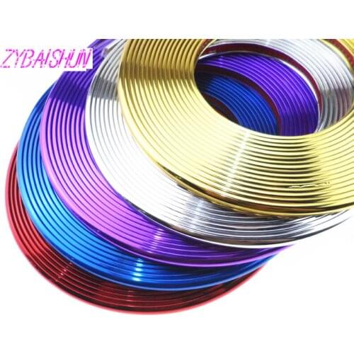 8 m car tire rim tire edge shield shiny cool DIY sticker for Kia Rio K2 K3 K5 K4 Cerato,Soul,Forte,Sportage R,SORENTO,Mohave