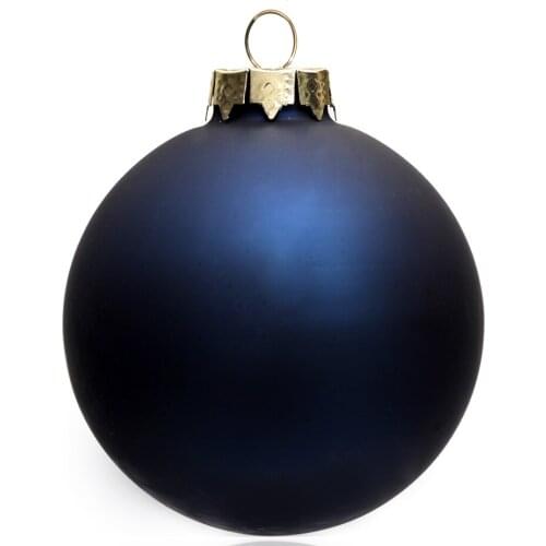 Free Shipping -100/Pack, Home Event Party Christmas Xmas Decoration Ornament 80mm Painted Glass Deep Blue Ball - Matte