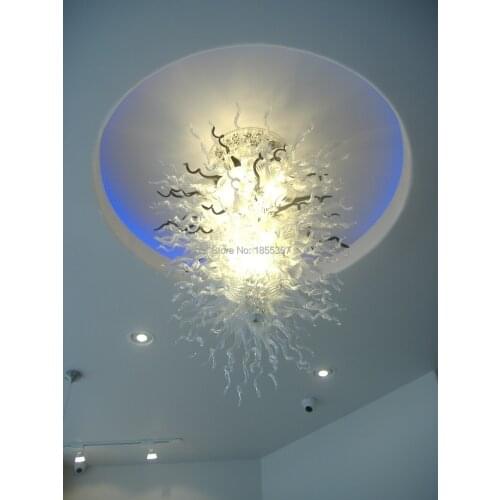 Free Shipping Huge Style Pretty Light Hand Blown Glass Chandelier