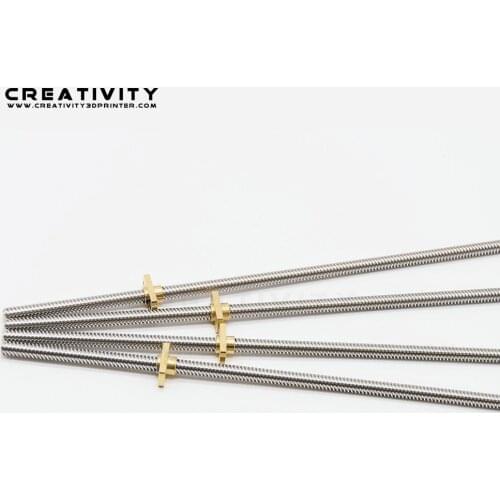 3D Printer Parts 2PCS Lead 8MM 365MM Ender-3 Z axis Rod Lead Screw+Lead Screw Brass Nut for Ender-3 /Ender-5 CREALITY