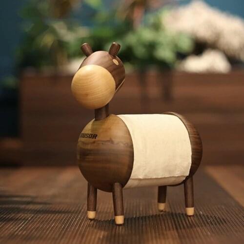 DIY Luxury Solid Wood Toilet Roll Paper Holder Stand Bathroom Paper Dispenser Storage Rack Kitchen Organizer Tools Home Decor