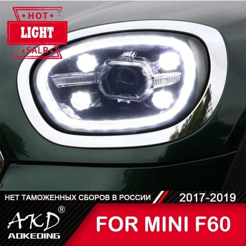 For Car MINI Countryman F60 2017-2019 Head Lamp Car Accessory Fog Lights Day Run Light DRL H7 LED Bi Xenon Bulb F60 Headlights