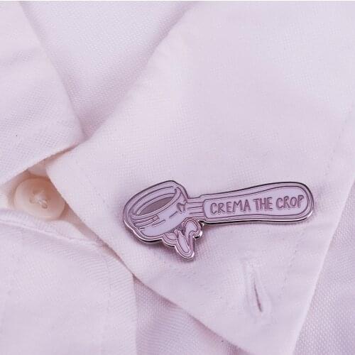 Cream The Crop Enamel Pin For Lapel Scarf Brooch Badge