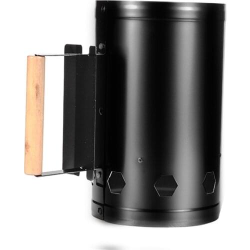 Barbecue Tools With Handle Ignition Anti Slip Outdoor Camping Carbon Chimney Starter Fire Grill Charcoal Fast Stove Barrels WF