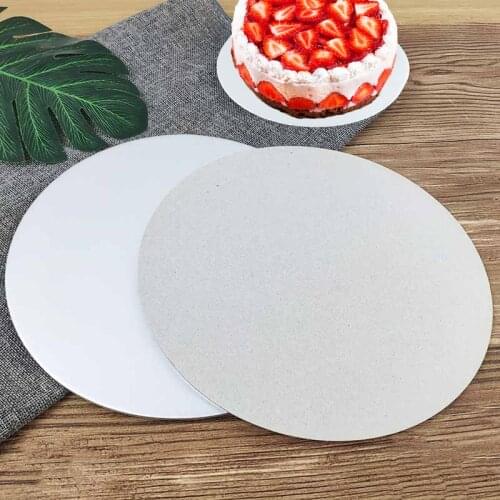 Meibum Diameter 10-40 CM Round Silver Cake Cardboard Disposable Paper Board Pastries Base Plate Decorations Mousse Displays Tray