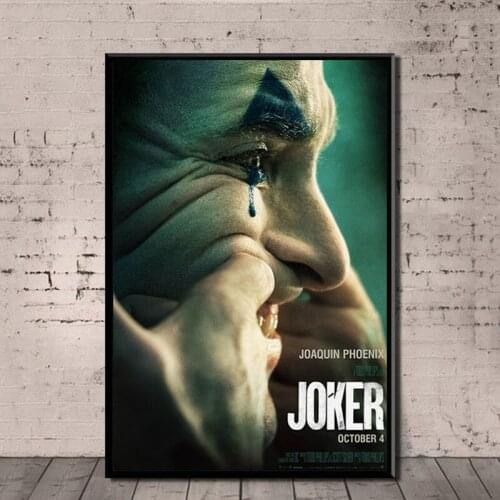 2019 Movie Joker Origin Movie Canvas Painting Posters and Prints Comics Wall Art Pictures Film Posters Home Decoration