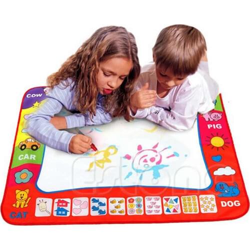 80*60CM Kid Toy Water Drawing Writing Painting Mat Board 2 Magic Pens Doodle Mat