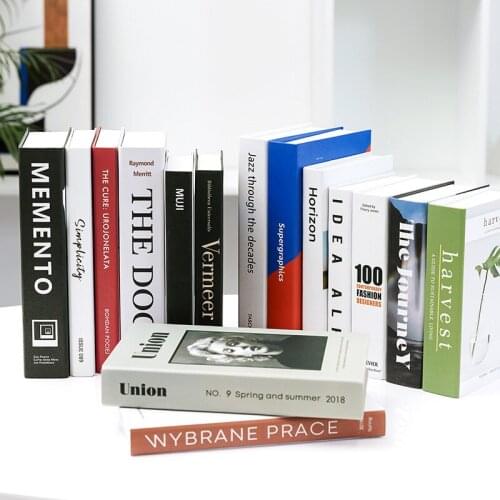 Beautiful Desktop Decoration Fake Book Handicrafts Modern Fashion Book Home Decor Model Room Study Soft Coffee Shop Hotel Props