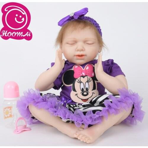 22"Real Look Now Bebe Reborn Baby Doll Cloth Body Realistic Fashion Sleepy Baby Doll Toy For Childrens Day Kids Xmas Gifts 55CM
