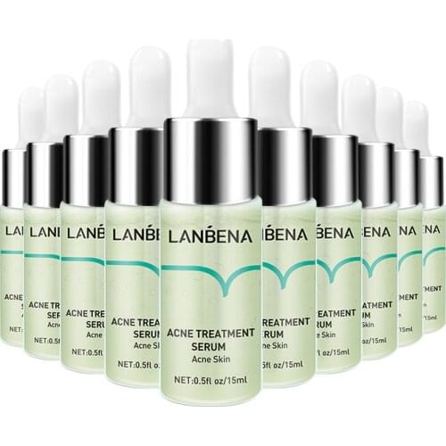 LANBENA Acne Treatment Serum Anti Acne Reduce Mark Shrink Pores Solution Deep Repair Strengthen Skin Bottom 10PCS