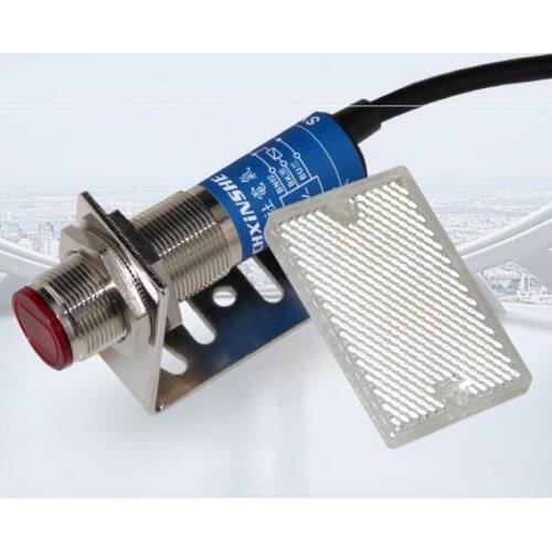 M18 Laser Sensor Feedback Reflex Photoelectric Switch Sn-4m 200mA 10-30VDC Visible Light SYM18J-4SN1/4SP1