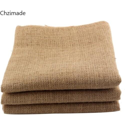 Lychee Life 160x50cm Jute Sack Linen Cloth Fabric For DIY Hand Work Storage Bags Christmas Home Decoration