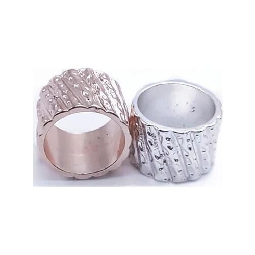 Trendy Big Flat Ring Round Series Gold Silver Rose Three Color Optional Wholesale Suitable for Women