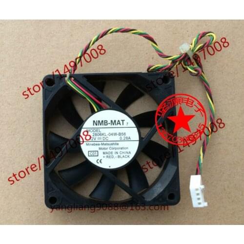 NMB-MAT 2806KL-04W-B56, C01 DC 12V 0.28A 70x70x15mm Server Cooling Fan