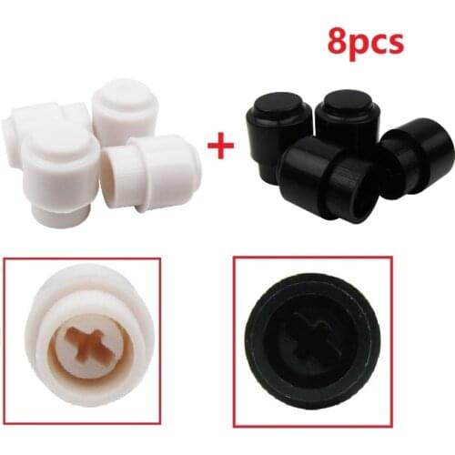 NEW 8pcs Vintage 3 Way Guitar Selector Switch Tips Caps Knobs Fits TL Style Guitar Parts Replacement,Black+White Color
