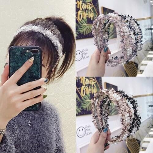 Girls New Style Nail Beads Burr High Quality Boutique Hair Accessories Korean Version Simplicity Students Hoops Headwear