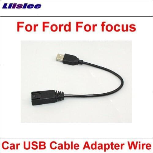 Original Plugs To USB Adapter Connector For Ford Focus Car CD Radio Audio Media Cable Wire