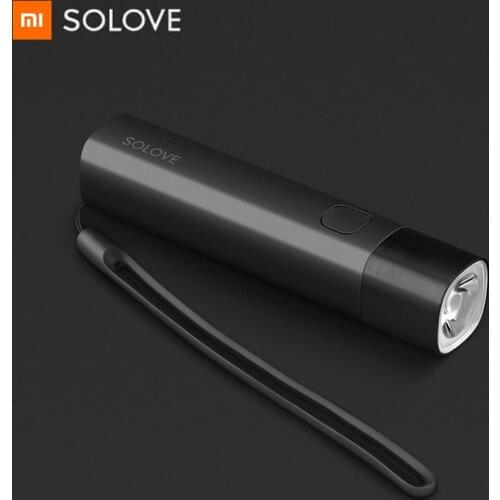 Original Xiaomi SOLOVE Flashlight X3 USB Rechargeable Brightness EDC Flashlight 3000mAh Power Bank Mini LED Torch