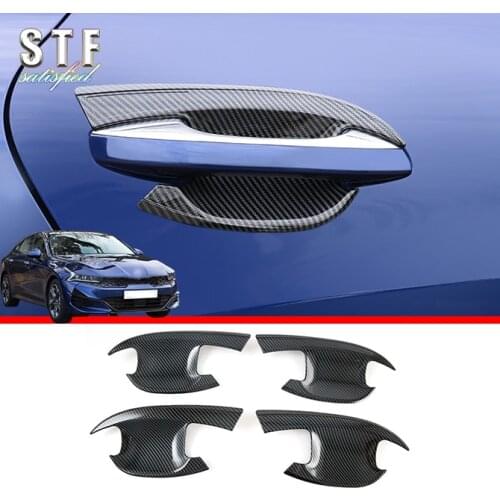 Carbon Fiber Style Door Bowl Trim For Kia K5 Optima (DL3) 2020 2021
