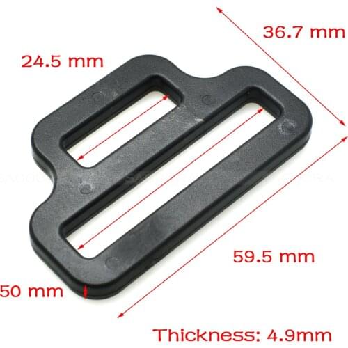Outdoor DIY Tri-Glide Adjust Buckles Plastic Slider for Backpack Straps Garment Accessories Webbing 24.5mm and 50mm