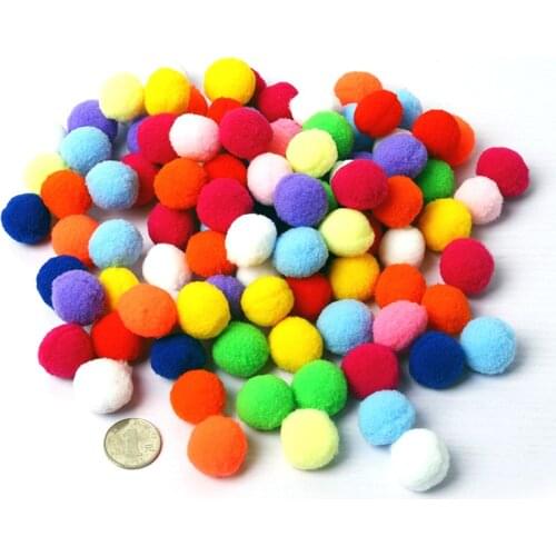 Pompom 15mm Multi Colors White Red Pink Pompones Fur Ball Craft Wedding Party Home Decor DIY Handmade Kids Toys Accessories 20g