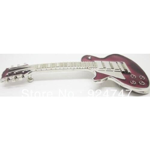 Clear Red Guitar Belt Buckle