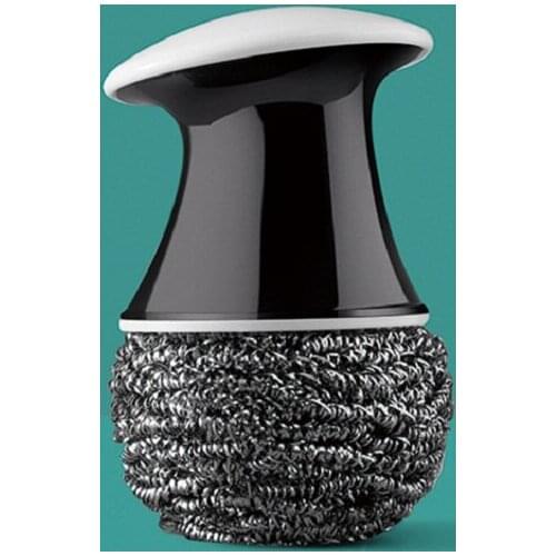 Kitchen Pot Cleaning Brush Stainless Steel Wire Ball Handle Scourer Household Clean Tools Cleaner Cooking Kitchen Accessories