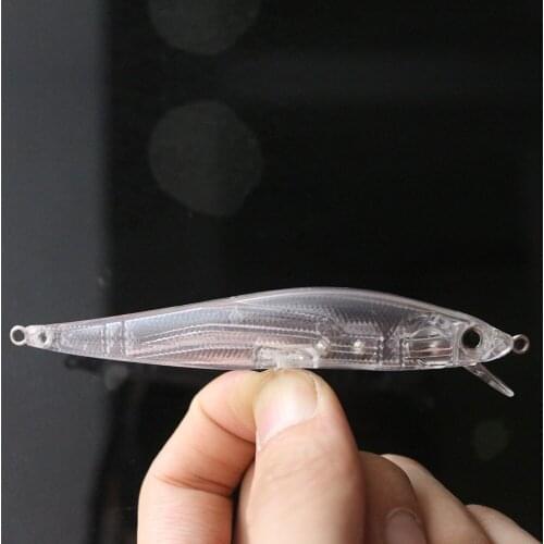 Shelts 20 Pcs 95mm Unpainted Fishing Shallow Diving Floating Jerkbaits with Weight Transfer System