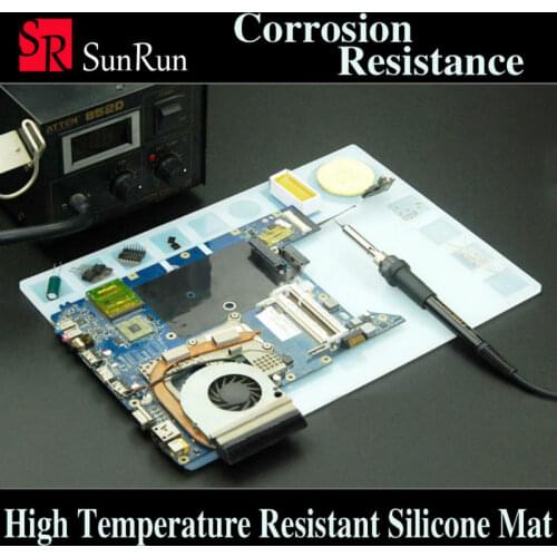 Silica Gel Silicone Rubber Pad Mat CSMM Heat-resistant Phone BGA Soldering Station Repair Desk Insulator Mat Maintenance