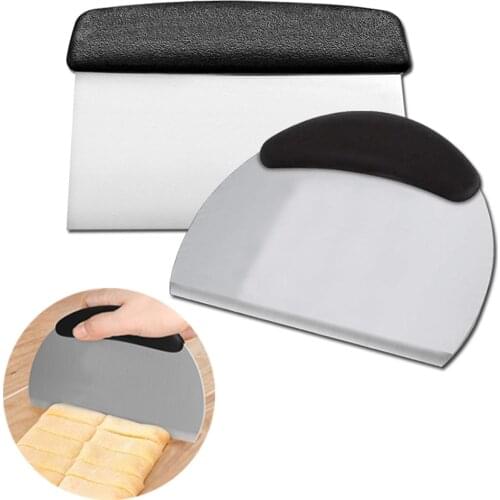 Stainless Steel Flour Dough Scraper Milk Candy Cutter Kitchen Pastry Baking Tool