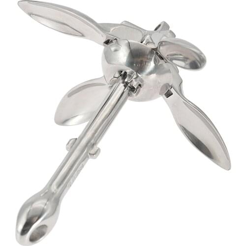 Outdoor Universal Portable Foldable Stainless Steel Durable Docking Hardware Boat Folding Grapnel Anchor For Boat Marine Yacht