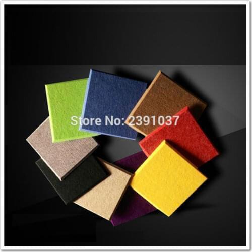 High Quality 10pcs 30*30cm Polyester Material Acoustic Panels/ Polyester Material/ Soundproof Panels boards Home decorative