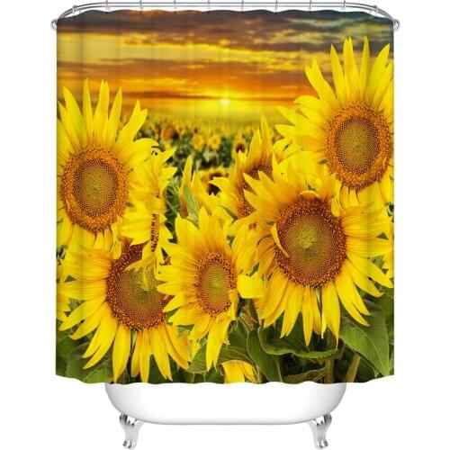 Sunflower Shower Curtain Likiyol Bathroom Sunflowers in The Sunset Shower Curtains Durable