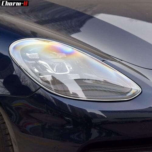 Car Headlight Protective Film Protection Transparent TPU Decal Sticker for Porsche Cayenne 2018 Panamera Macan Accessories