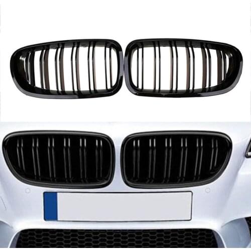 2Pcs Front Bumper Kidney Twin Fins Sport Grill Grille for BMW E92 E93 M3 2006-2009 08-13 3-Series M3(E92/E93) 07-10 E92 2D Coupe