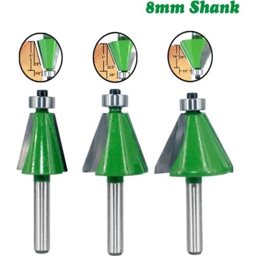 8-handle 3-piece 15 ° 22.5 ° 30 ° bevel cutter 5-piece bevel cutter bevel cutter woodworking milling cutter set