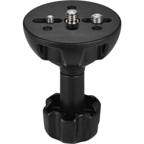 Aluminum Alloy Adapter 75mm Half Ball Flat to Bowl Adapter with 1/4" and 3/8" Screws for Fluid Head Tripod DSLR Rig Camera