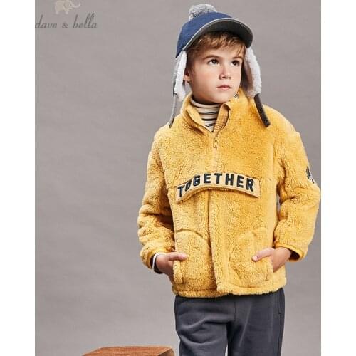 DBK11264 dave bella kids boy autumn winter infant toddler tops tee t-shirt print children high quality tees clothes