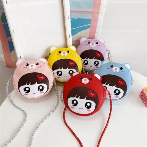 Childrens Messenger Bag Boys And Girls Cute Cartoon Small One Shoulder Baby Pu Leather Lipstick Coin Purse Key Bag