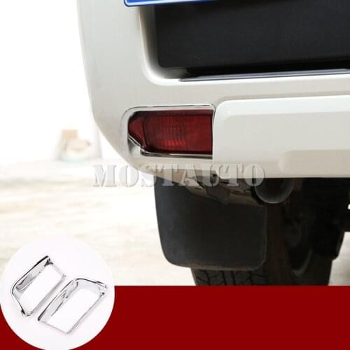 For Toyota Land Cruiser Prado FJ150 ABS Chrome Rear Fog Light Lamp Trim Cover 2018-2019 2pcs Car Accessories Interior Car Decor