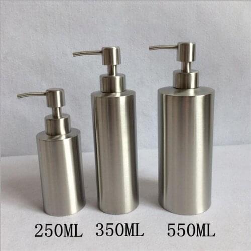 304 Stainless Steel Liquid Soap Dispenser Kitchen Bathroom Lotion Pump Bathroom Hardware 250ML/350ML/550ML
