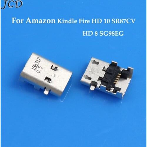 JCD Micro Mini charging port USB jack socket Connector repair parts 5pin For Amazon Kindle Fire HD 10 SR87CV HD 8 SG98EG Dock